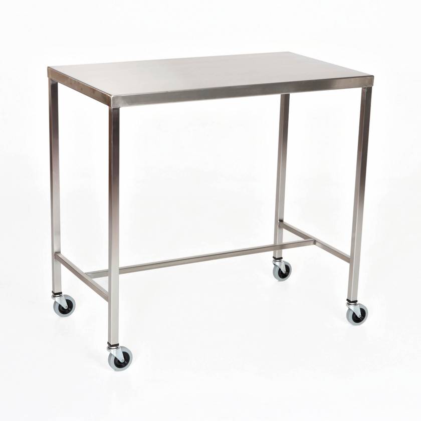 MidCentral Medical Stainless Steel Instrument Table with H-Brace