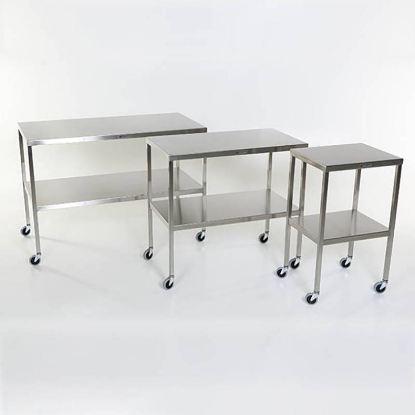 Stainless Steel Instrument Table with Shelf