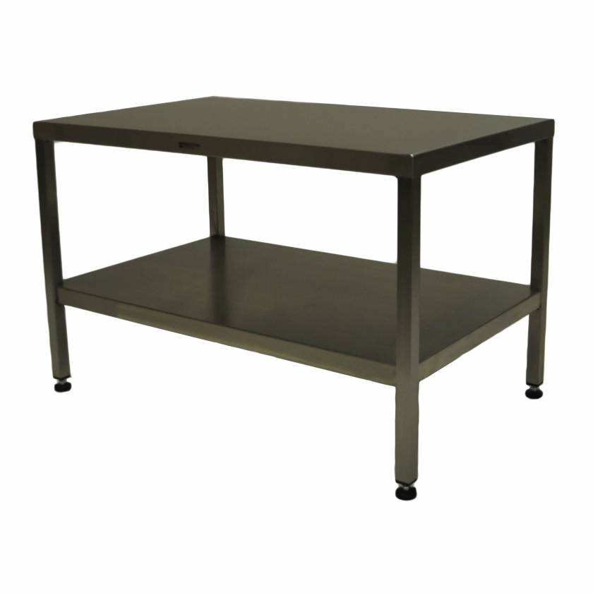 MideCentral Medical Stainless Steel Work Table with Lower Shelf, Leg Levelers