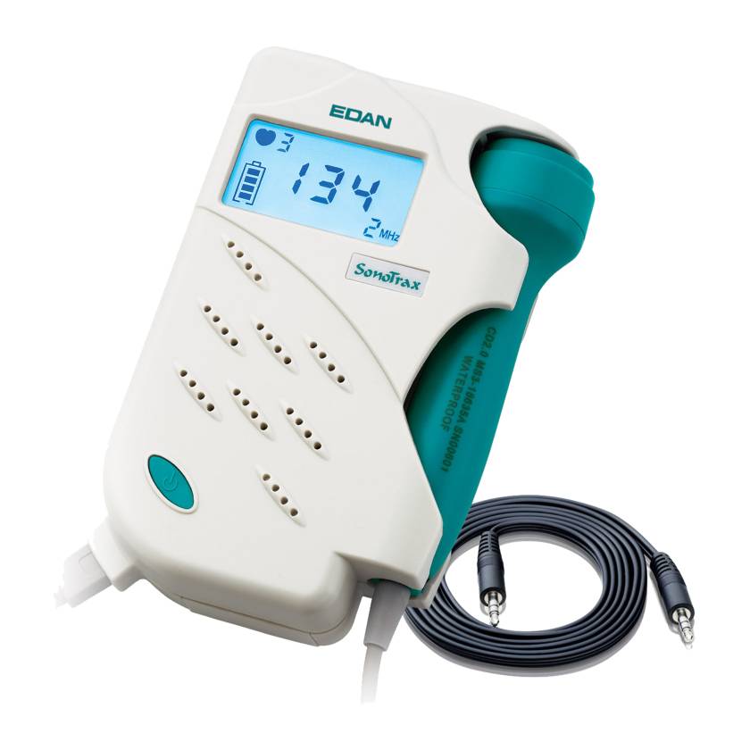 Edan STP SonoTrax Pro Fetal Doppler, Heart-Rate Display with Probe - Front View