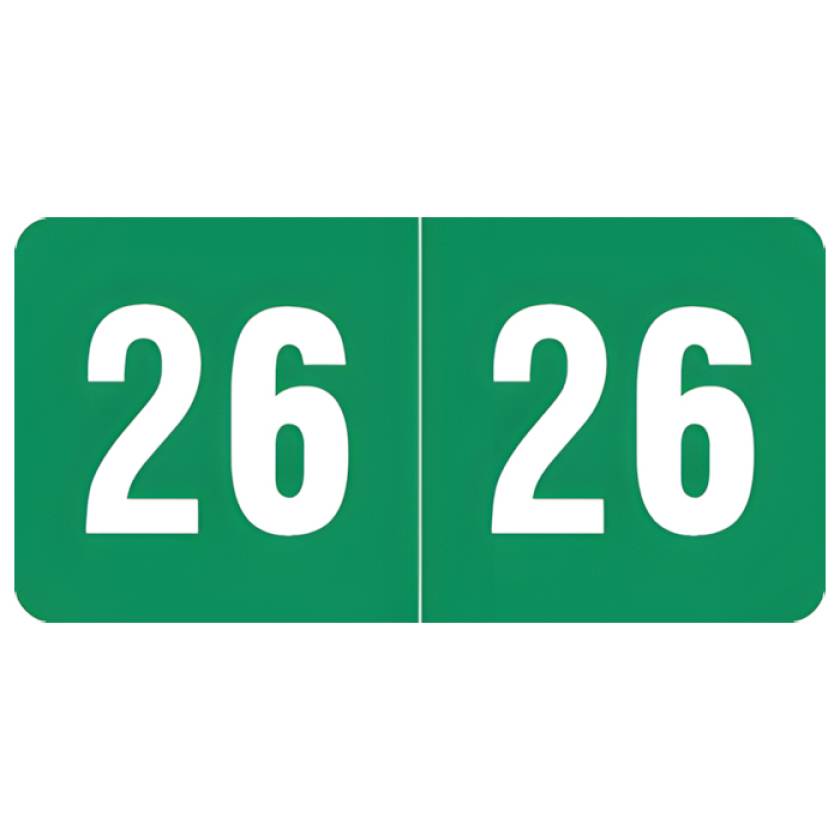 Arden Label SYPK-26 Smead ETS Compatible SYPK Series 2026 Year Labels - Size 1/2" H x 1" W