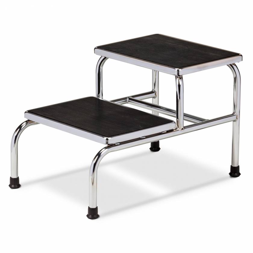 Clinton Model T-6842 Double-Step Chrome Bariatric Step Stool