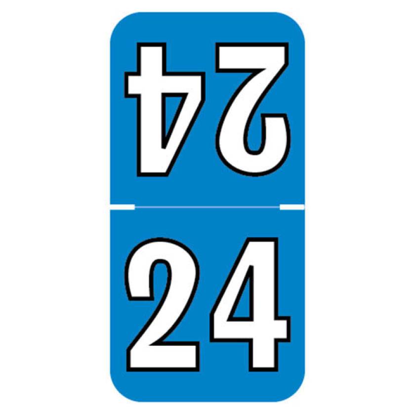 Arden Label TCYM-24-T4 2024 Top-Tab Year Labels - Colwell Compatible - Size 1 1/2" H x 3/4" W