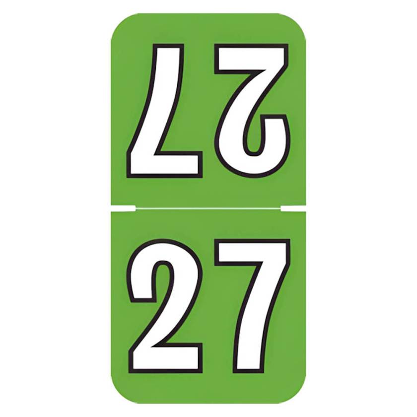 Arden Label TCYM-27-T4 Colwell Compatible TCYM Series 2027 Top-Tab Year Labels - Size 1 1/2" H x 3/4" W