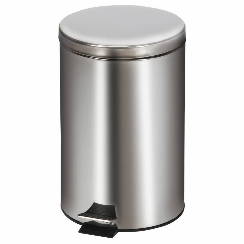 Clinton Model TR-20S Medium Round Stainless Steel Waste Receptacle - 20 L Capacity (21.13 Quarts)