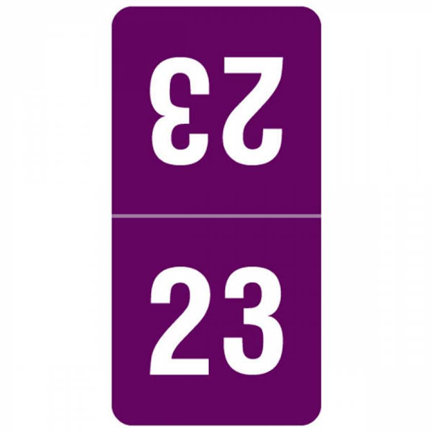 Arden TTYM23S4 Smead Compatible 2023 TopTab Year Labels 1"H x 1/2"W