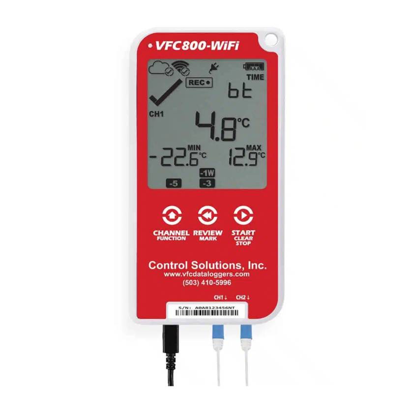 Thermco VFC800WIFI-SP VFC800®-SP WiFi Data Logger with Smart Probe