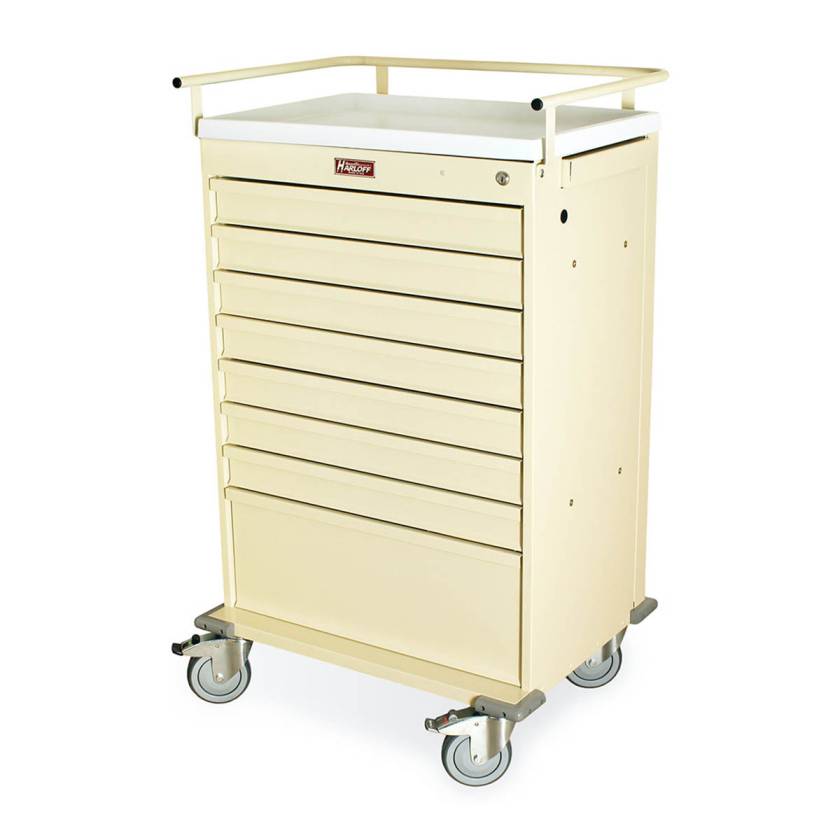 Harloff VLT216BOX Value Line 216 Unit-Dose Box Medication Cart with Key Lock