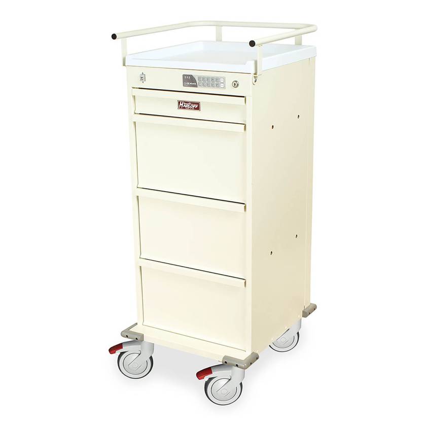 Harloff VLT240PC-EKC Value Line 240 Punch Card Medication Cart with CompX Electronic Lock, Locking Narcotics Box