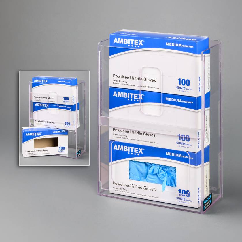 Poltex VMGB3 Visual Management Glove Box Holder, 3 Box Capacity (Supplies are Not Included)