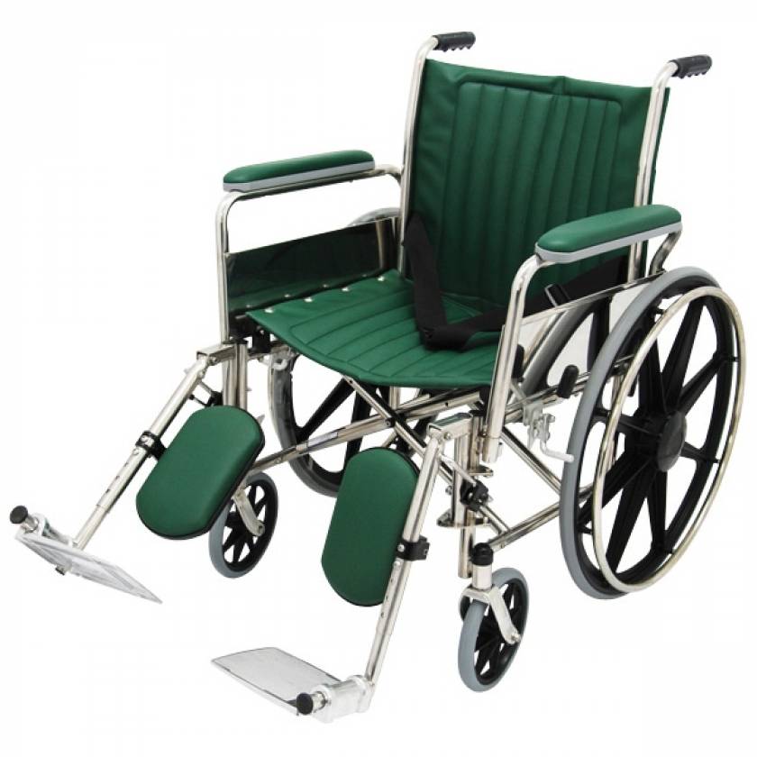 22" Wide MRI Wheelchair Detachable Elevating Legrests