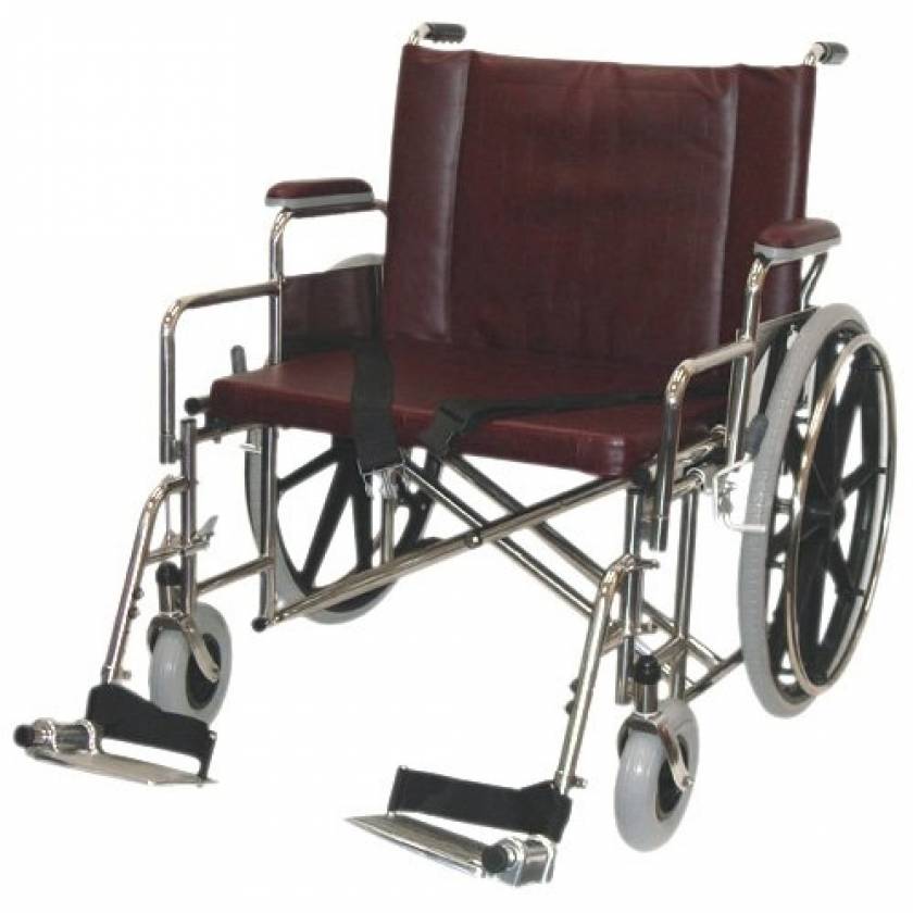 22" Wide Non-Magnetic Wheelchair with Detachable Elevating Legrests