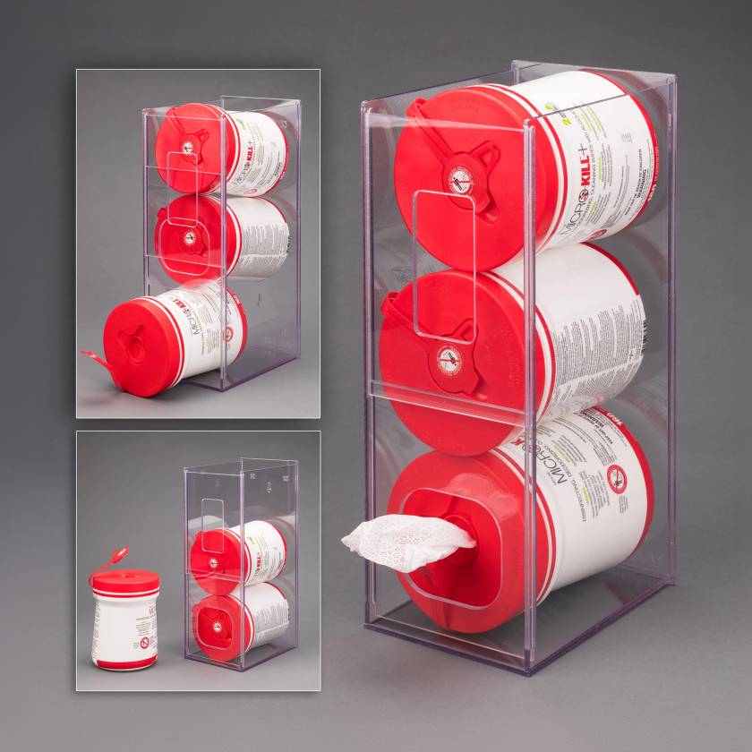 Poltex WIPE3VM Visual Management Wipe Tub Dispenser (Supplies are Not Included)