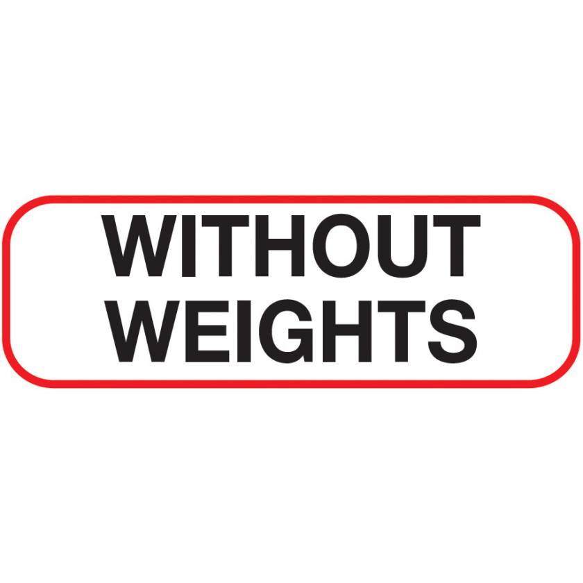 WITHOUT WEIGHTS Label