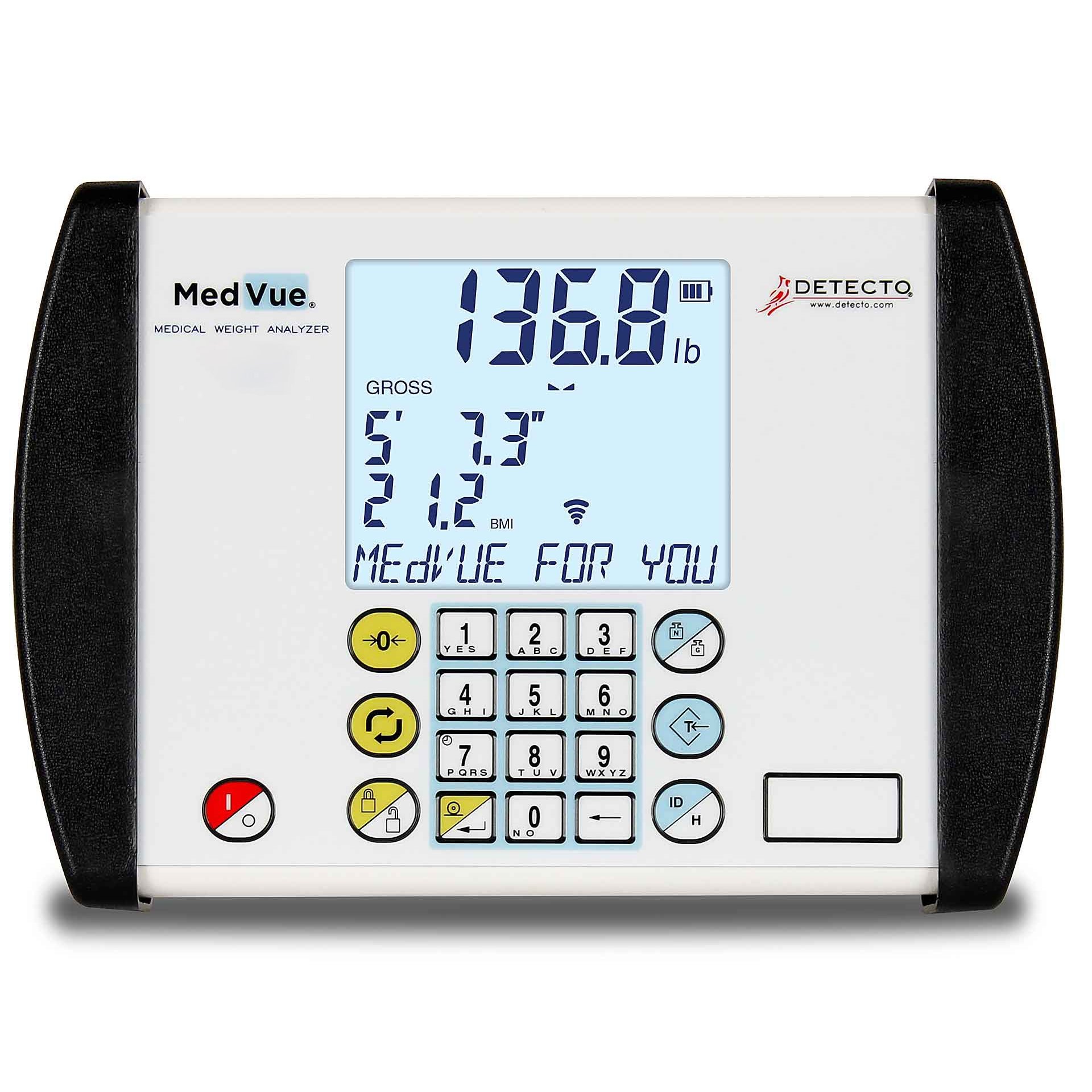 Detecto BRW1000 Portable Bariatric Digital Wheelchair Scale MedVue