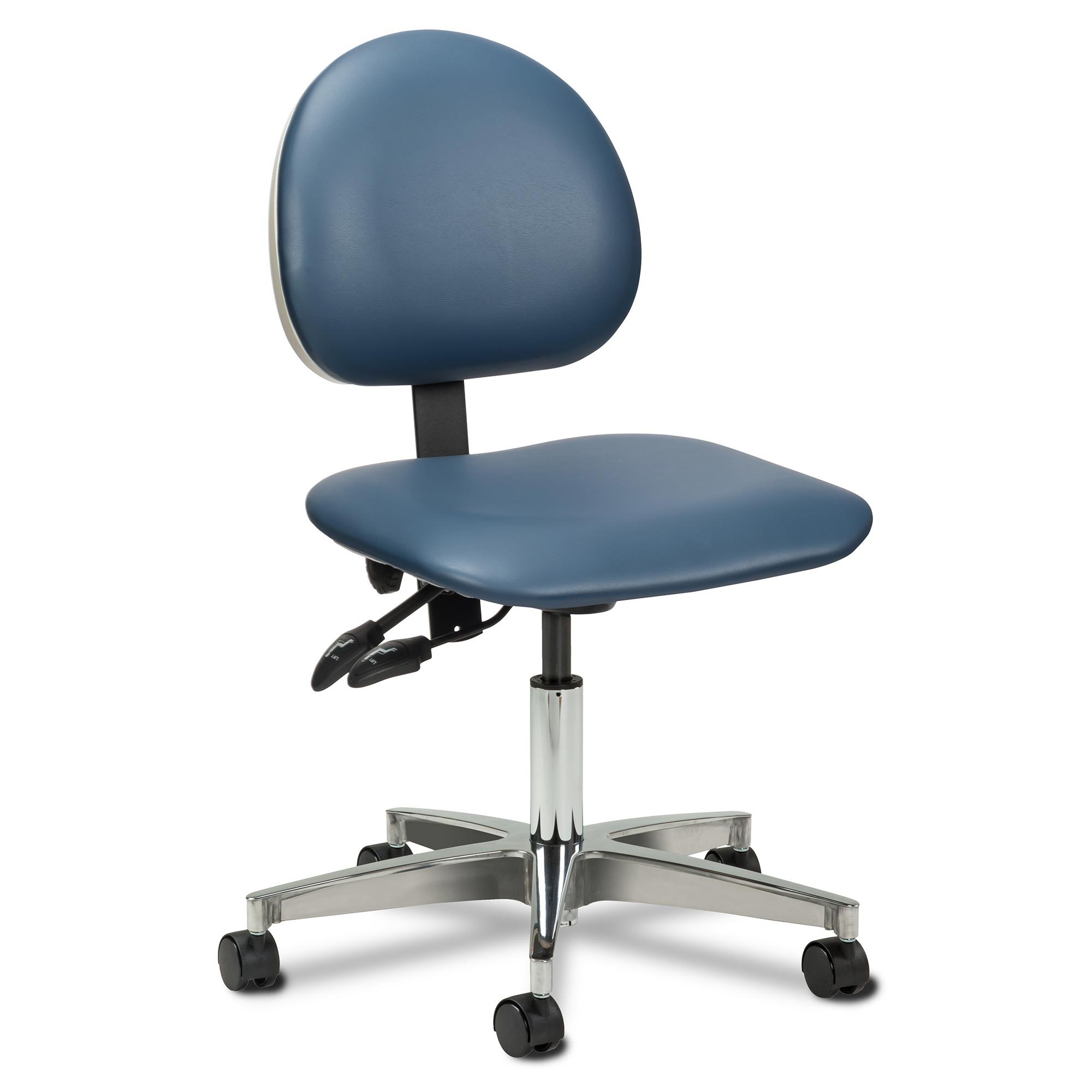 Clinton 5-Leg Pneumatic Contour Seat Office Chair With 24 Cast Aluminum  Base