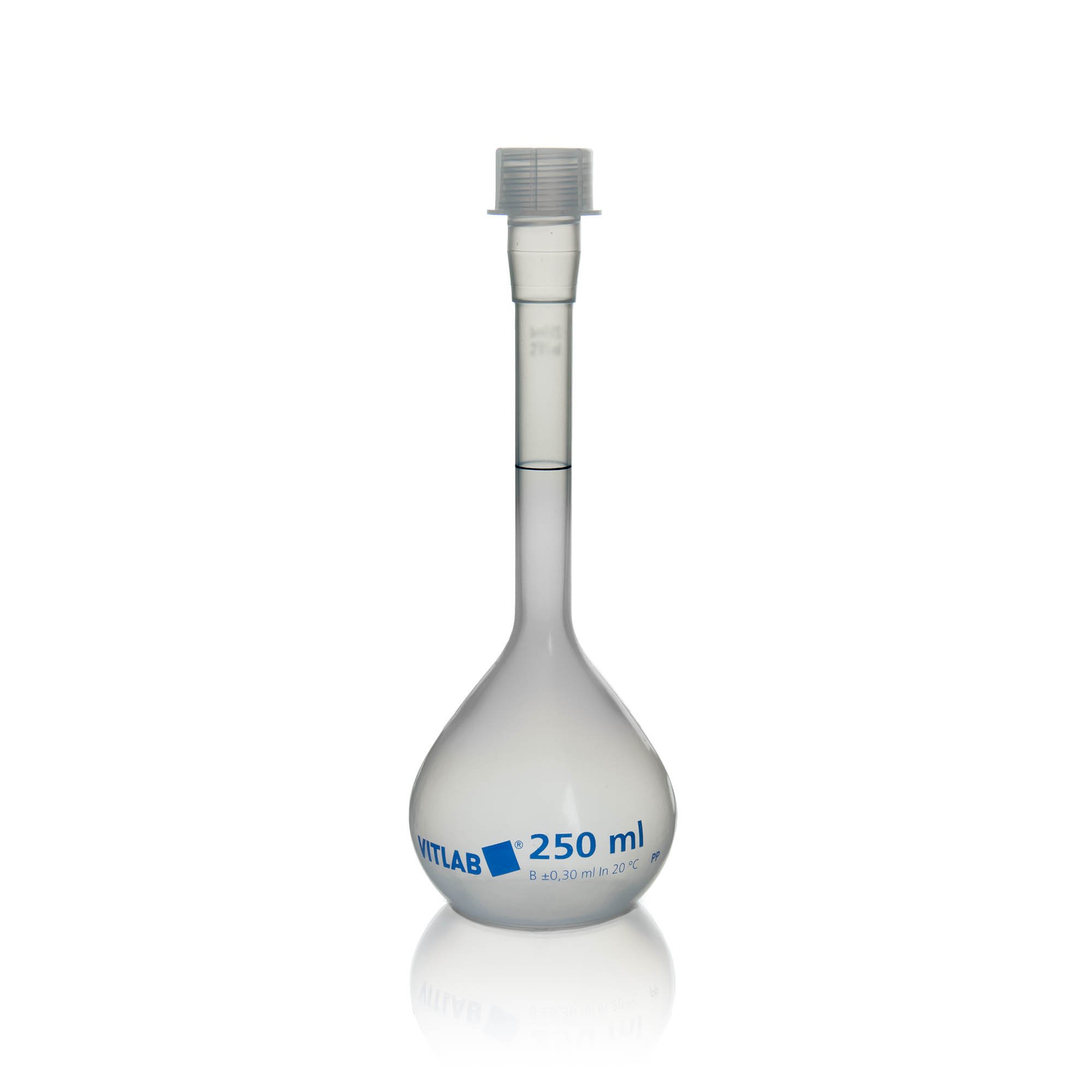 BrandTech Class B PMP Volumetric Flask with Polypropylene NS Stopper