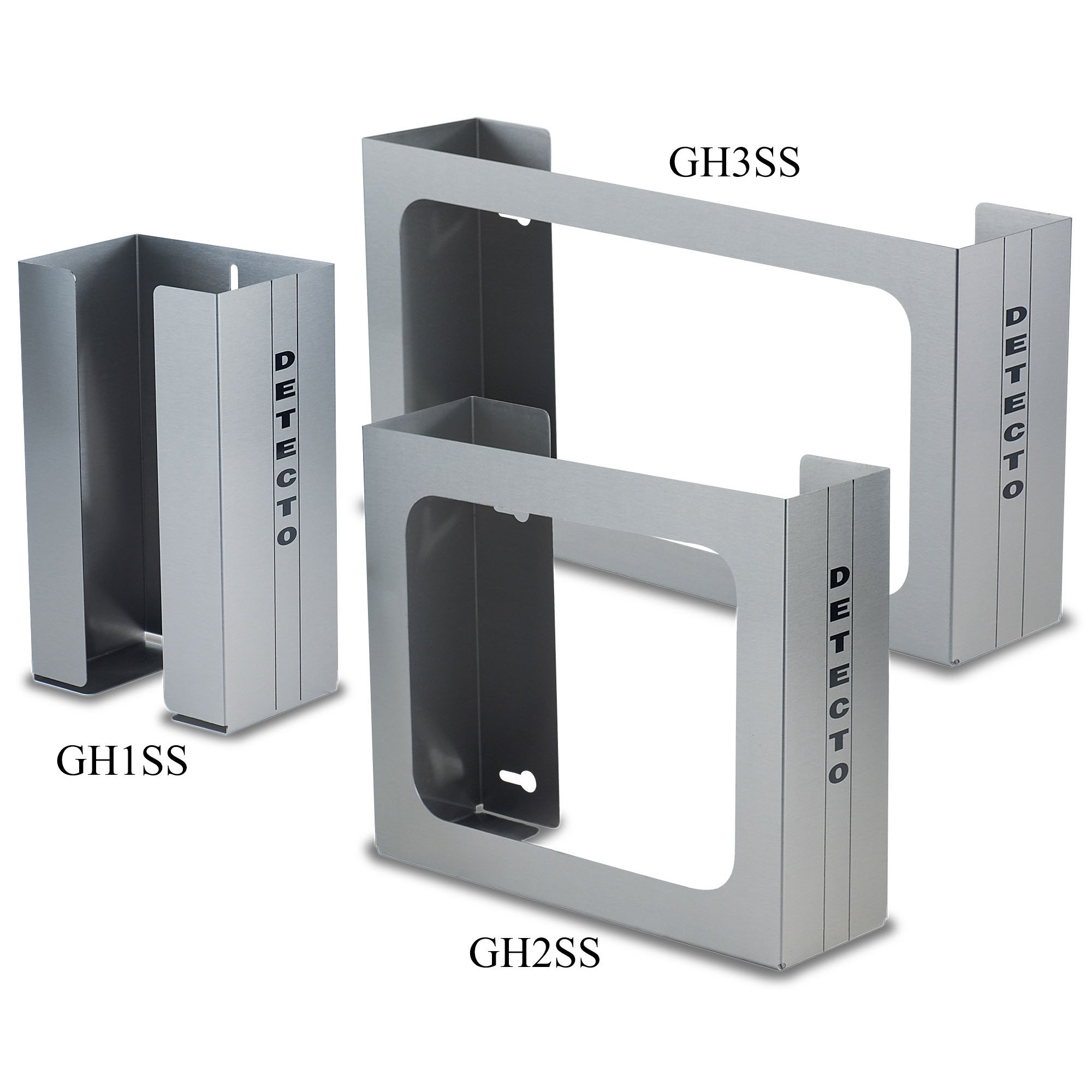 Detecto GH3SS Wall Mount Glove Box Holder Stainless Steel 3 Boxes