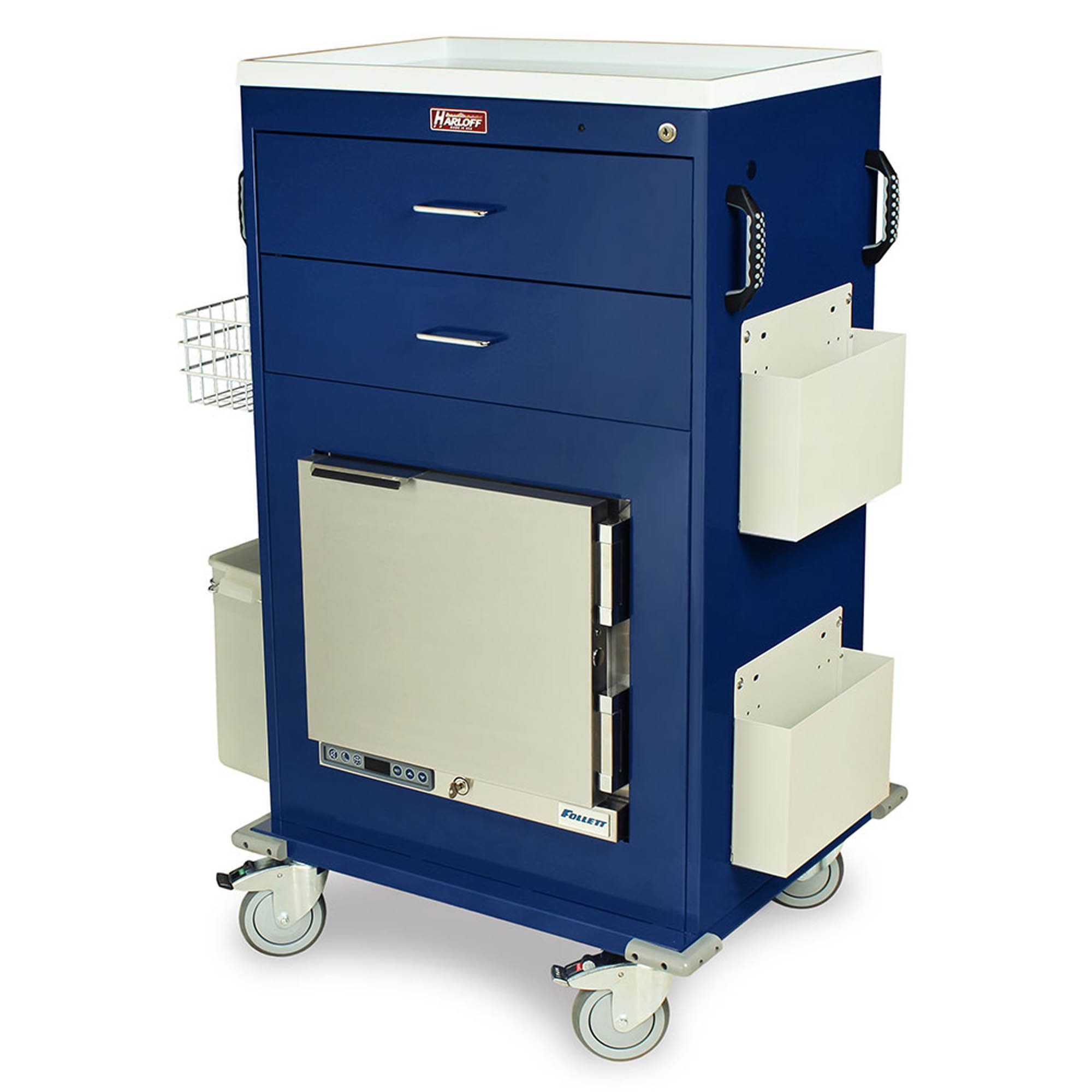 Harloff MH5216K 2Drawer Malignant Hyperthermia Cart 1.0 cu ft Refrigerator