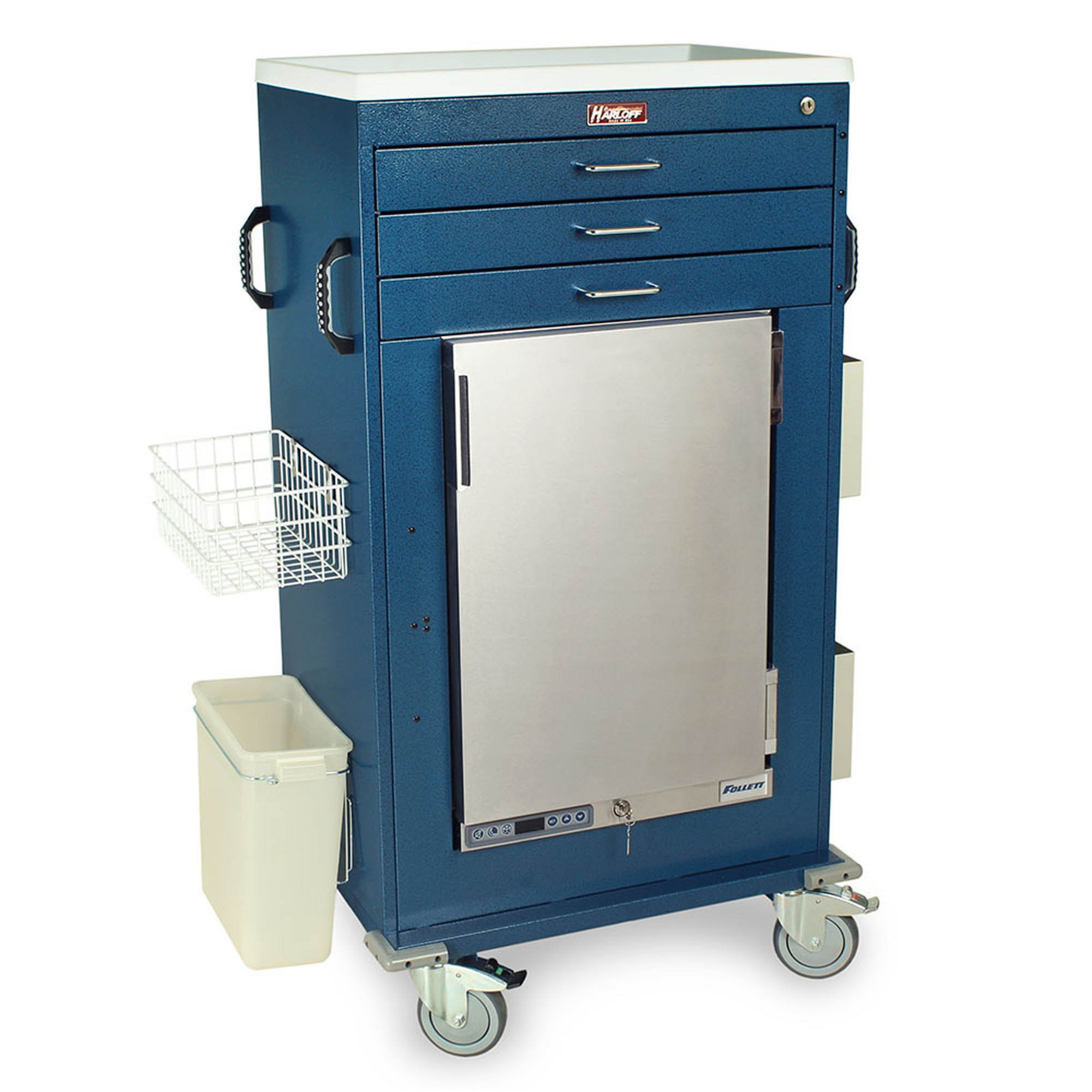 Harloff MH5300K 3Drawer Malignant Hyperthermia Cart 1.8 cu ft Refrigerator