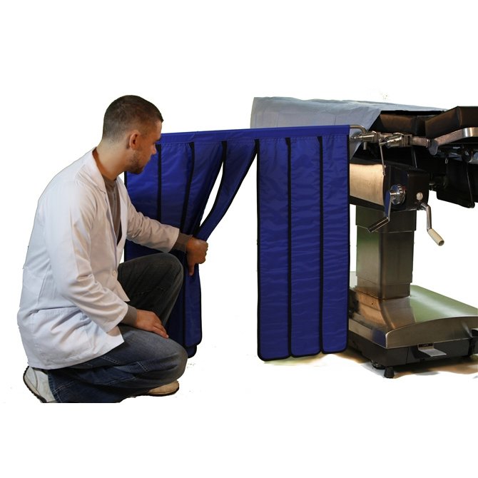 36" x 36" Lead Table Shield for Use on Side Rails