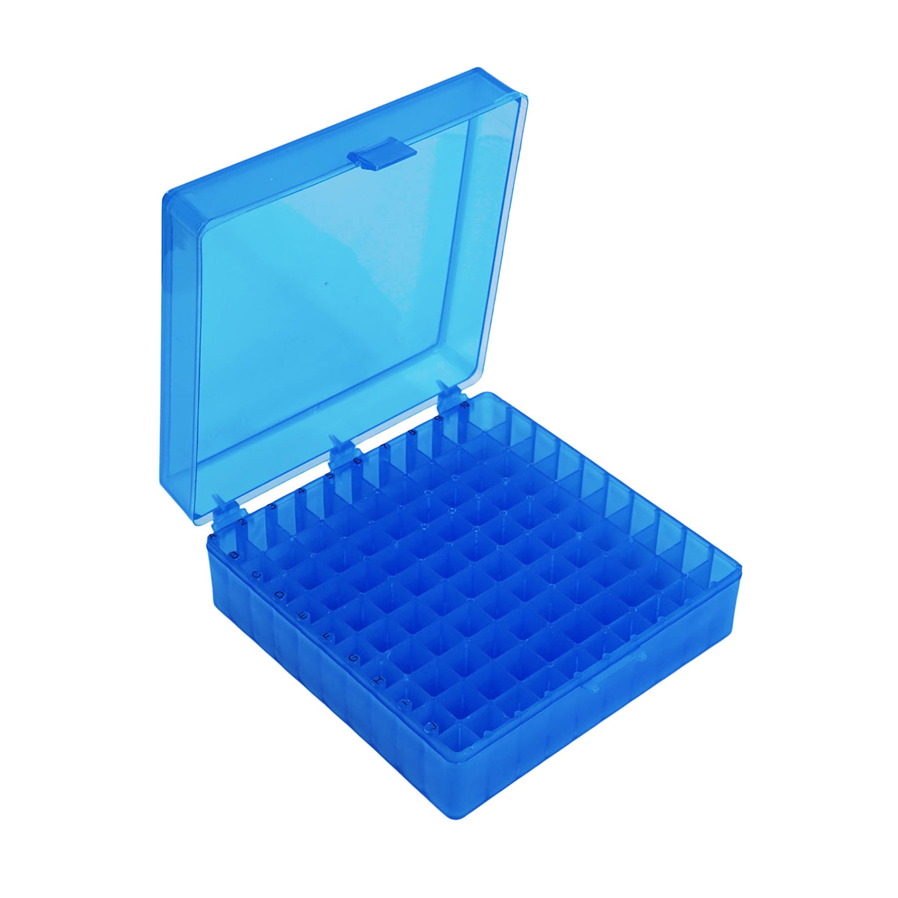145634 - Cryogenic Storage Box, Hinged Lid, 100 Tube Capacity, Assorted  Colors, 5 per Case