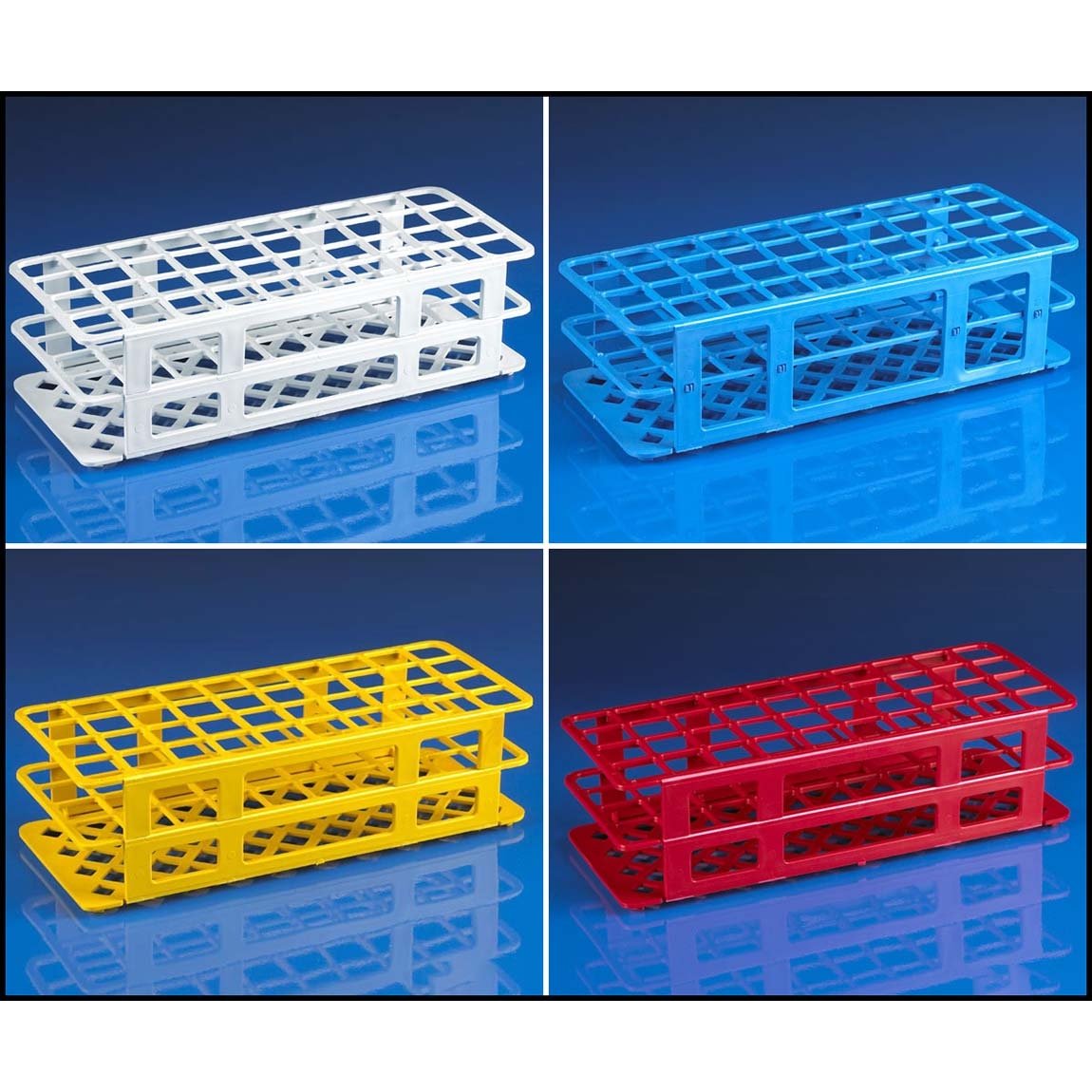40Place SnapNRack Autoclavable PP Tube Rack for 25mm Tubes Globe