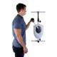 CanDo® 01-8025 Magneciser® Adjustable Vertical Shoulder Wheel Exerciser - In Use While Standing