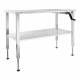 Blickman 0177835000 Stainless Steel Hydraulic Instrument Table Model 7835HYD with Gliders - 48"W x 24"D x Adjustable Height 30"-42"