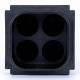 Drucker 02-004-0-0012K 4-Place Carrier, Carbon Fiber, 1 x 15 mL - Top View
