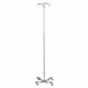 Blickman 0528890000 Stainless Steel IV Stand Model 8890SS-4 with 4-Leg Heavyweight Base, Twist Lock, 4-Hook