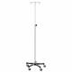 Blickman 0561350200 Chrome IV Stand Model 1350-2 with 5-Leg, 2-Hook & Tru-Loc Friction Knob Height Adjustable 56"-100"