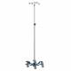 Blickman 0561370400 Chrome IV Stand Model 1370-4 with 6-Leg Powder Coated Base, Tru-Loc, 4-Hook