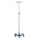 Blickman 0561370600 Chrome IV Stand Model 1370-4 with 6-Leg Powder Coated Base, Tru-Loc, 6-Hook