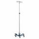 Blickman 0561370RH1 Chrome IV Stand Model 1370-4 with 6-Leg Powder Coated Base, Tru-Loc, 8 Rake-Hook