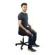 CanDo® 07-7063 Black Pneumatic Stool, Without Back - In Use