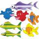 Clinton Wall Sticker - School of Fish (Left Facing)
