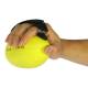 CanDo® 10-0441 Handy Grip™ Weighted Ball, 2 lbs, Yellow - Secured in Hand with Adjustable Strap