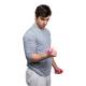 CanDo® 10-0550-2 Vinyl-Coated Cast-Iron Dumbbell, Pair, 1 lb, Pink - In Use