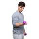 CanDo® 10-0551-2 Vinyl-Coated Cast-Iron Dumbbell, Pair, 2 lbs, Violet - In Use
