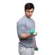 CanDo® 10-0552-2 Vinyl-Coated Cast-Iron Dumbbell, Pair, 3 lbs, Green - In Use