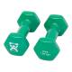 CanDo® 10-0552-2 Vinyl-Coated Cast-Iron Dumbbell - Pair, 3 lbs, Green