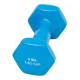 CanDo® 10-0553-1 Vinyl-Coated Cast-Iron Dumbbell - Single, 4 lbs, Light Blue