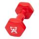 CanDo® 10-0555-1 Vinyl-Coated Cast-Iron Dumbbell, Single, 6 lbs, Red - Logo View