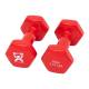 CanDo® 10-0555-2 Vinyl-Coated Cast-Iron Dumbbell - Pair, 6 lbs, Red