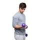CanDo® 10-0556-2 Vinyl-Coated Cast-Iron Dumbbell, Pair, 7 lbs, Purple - In Use