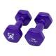 CanDo® 10-0556-2 Vinyl-Coated Cast-Iron Dumbbell - Pair, 7 lbs, Purple