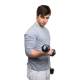 CanDo® 10-0557-2 Vinyl-Coated Cast-Iron Dumbbell, Pair, 8 lbs, Black - In Use