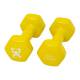 CanDo® 10-0558-2 Vinyl-Coated Cast-Iron Dumbbell - Pair, 9 lbs, Yellow