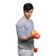 CanDo® 10-0559-2 Vinyl-Coated Cast-Iron Dumbbell, Pair, 10 lbs, Orange - In Use